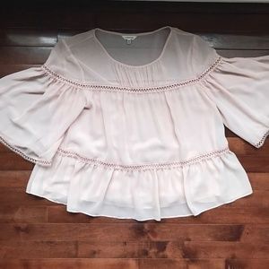 Flowy blush pink blouse